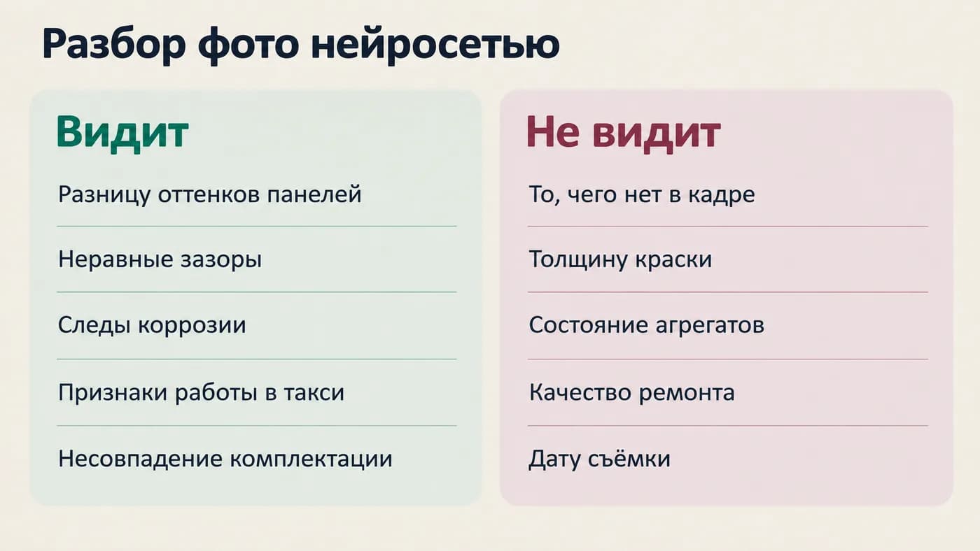 Две колонки: что нейросеть находит на фотографиях автомобиля и чего не видит