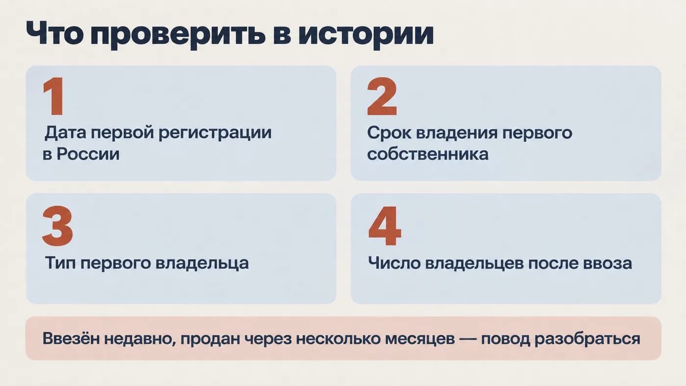 Четыре признака в истории автомобиля, которые указывают на риск с утильсбором